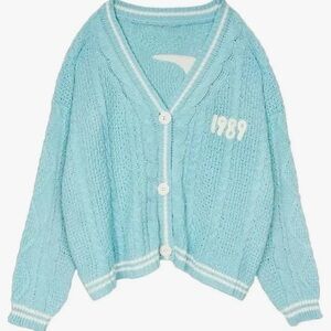 Womens 1989 Cardigan Folklore Cardigan V Neck Sweater, Seagull Embroideried